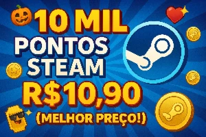 10 Mil Pontos Steam + Bônus R$10,90 [melhor preço!]