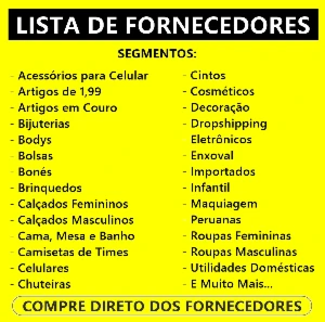 Lista de Fornecedores - Mais de 1.300 Contatos Atualizados - Outros