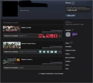 Vende-se conta steam com 9 jogos