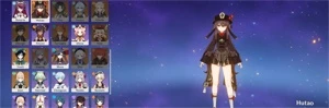 Conta genshin impact com 7 personagens 5* + 5 armas 5*
