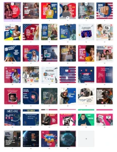 Pack Canva Escola de Inglês - 40 Artes Editáveis - Serviços Digitais