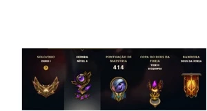Conta LoL - Ouro 1 - Todos os Campeões do Jogo - 154 skins - League of Legends
