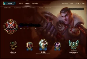 Conta de Lol Platina 3 - League of Legends