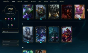 Bronze 4 com TODOS os champs e 120 Skins - League of Legends LOL