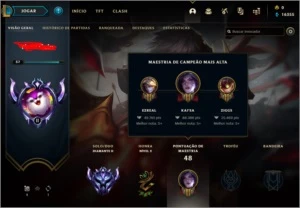 🔥 Conta Diamante 2 / 56pdl / 54% winrate 🔥 - League of Legends LOL