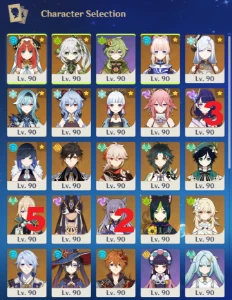 Genshin Impact[Ar 60] Vendendo 48 5⭐ - C3 Raiden/Ayaka + Bis