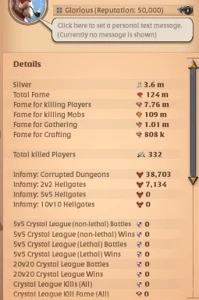Conta Albion HCE XBOW/T8 Pelego/T5 todas coletas/HG - Albion Online