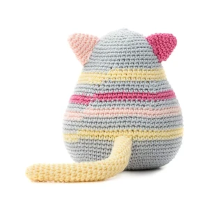 Gato Listrado Peso de Porta em Amigurumi - Artesanato e Personalizados