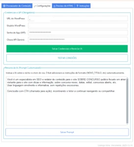 Automatização de conteúdo para Redator, Wordpress. - Outros