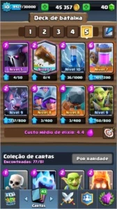 Conta Clash Royale Arena 11