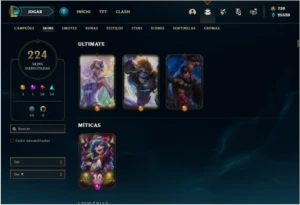 Conta league of legends 2014 200+ skins LOL