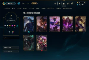 Mestre com 30 Champs e 7 Skins ( HONRA 5 ) - League of Legends LOL