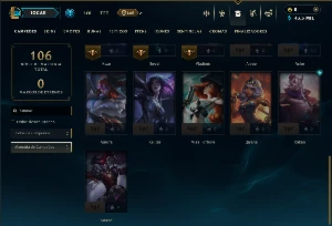 Mestre com 30 Champs e 7 Skins ( HONRA 5 ) - League of Legends LOL