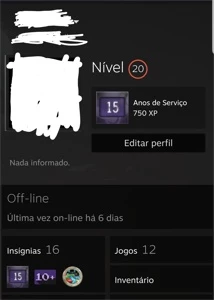 Conta steam 13 anos level 20 - Counter Strike CS