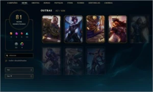 CONTA D3 CRIADA NA S2 / 134 CHAMPS / 81 SKINS - League of Legends LOL