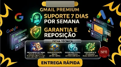 Gmail Novo E Antigo |Aquecidos + 2Fa + Brinde | Não Pede Sms - Emails