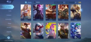 Conta Mobile Legends com muitas skins