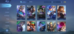 Conta Mobile Legends com muitas skins