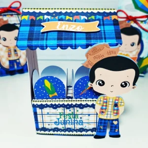 Kit Festa Junina Menino com 30 Peças - Artesanato e Personalizados