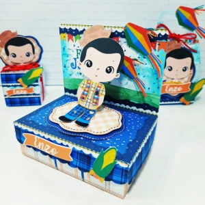 Kit Festa Junina Menino com 30 Peças - Artesanato e Personalizados