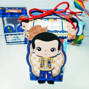 Kit Festa Junina Menino com 30 Peças - Artesanato e Personalizados