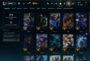 Unranked com 25 Champs e 6 Skins - League of Legends LOL