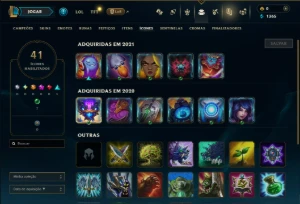 Unranked com 25 Champs e 6 Skins - League of Legends LOL