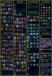 CONTA PERFEITA 81 SKINS 86 CAMPEÕES E MUITO ESPÓLIO! - League of Legends LOL