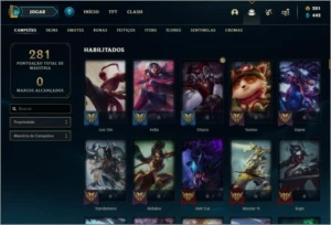 CONTA PERFEITA 81 SKINS 86 CAMPEÕES E MUITO ESPÓLIO! - League of Legends LOL
