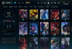 Unranked com 120 Champs e 83 Skins +2 Prestigios - League of Legends LOL