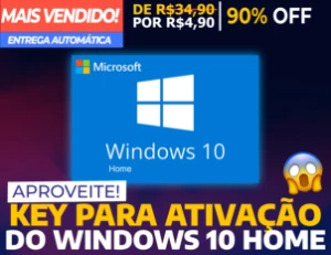 Licença Key Vitalícia | Windows 10 Home | 2023 - Softwares e Licenças