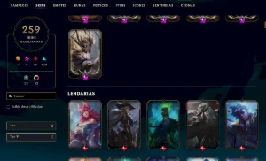 Conta Prata 4- 259 SKINS - League of Legends LOL
