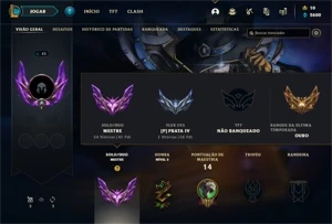 CONTA MESTRE LOL CHEIO DE ESPOLIOS ( DJ SONA ) - League of Legends