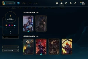 CONTA MESTRE LOL CHEIO DE ESPOLIOS ( DJ SONA ) - League of Legends