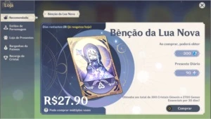 Conta Genshin AR 55 - Xiao + Homa + Zhongli + Raiden + Jean - Genshin Impact