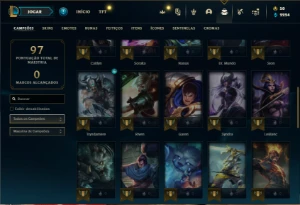 Conta prata 1 com 45 Champs e 26 Skins - League of Legends LOL