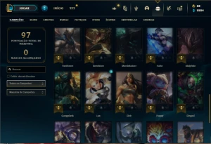 Conta prata 1 com 45 Champs e 26 Skins - League of Legends LOL
