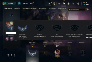 Conta prata 1 com 45 Champs e 26 Skins - League of Legends LOL