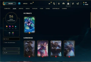 Conta prata 1 com 45 Champs e 26 Skins - League of Legends LOL