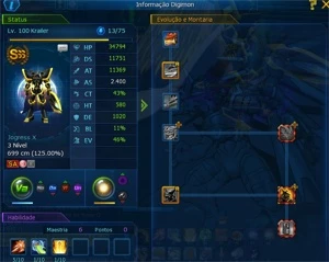 Conta promissora com AOX(qse6) Susanoo 6/6 LADMO - Alphamon - Digimon Masters Online