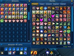 Conta promissora com AOX(qse6) Susanoo 6/6 LADMO - Alphamon - Digimon Masters Online