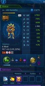 Conta promissora com AOX(qse6) Susanoo 6/6 LADMO - Alphamon - Digimon Masters Online