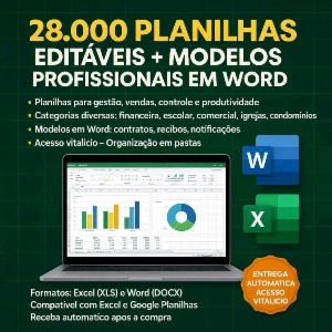 📊📂COMBO Com +28.000 Planilhas De Excel Prontas E Editáveis - Outros