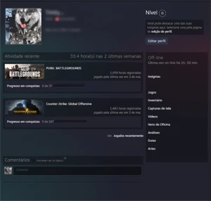 Contas Steam c/ Free CS:GO 1400+ Horas/Free PUBG 1000+ Horas - Counter Strike
