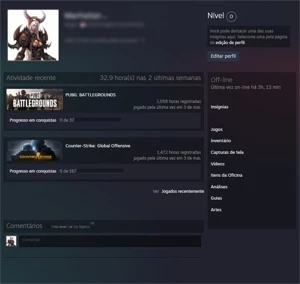 Contas Steam c/ Free CS:GO 1400+ Horas/Free PUBG 1000+ Horas - Counter Strike