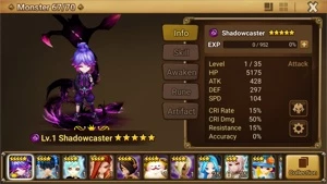 Reroll Summoners War lvl10 com Shadowcaster Dark - Ritsu