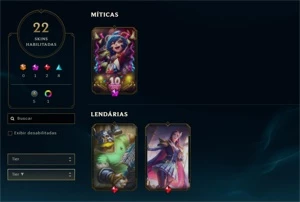PLATINA 4, 22 SKINS, 700 RP, 8K EA - CONTA DE LOL - League of Legends