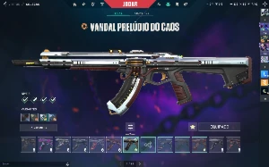 conta valorant com kuronami vandal, preludio, op dragao e +