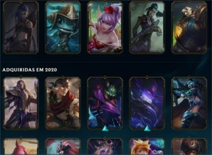 Conta LoL com 45 champs e 20 skins MMR alto - League of Legends
