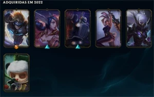Conta LoL com 45 champs e 20 skins MMR alto - League of Legends